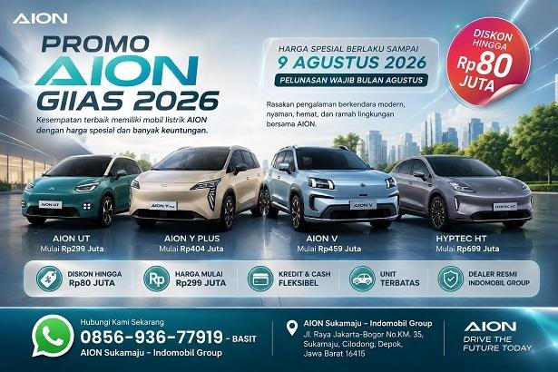 Promo Mobil AION GIIAS 2026 aion depok